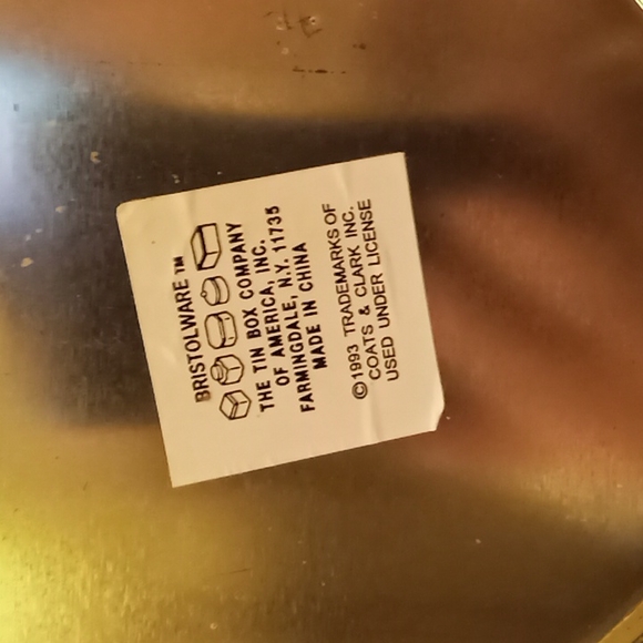 Bristolware J&P Coats Vintage Looking Tin Box - Picture 4 of 7